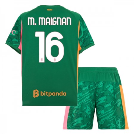 Maglia A.C. Milan M. Maignan 16 Portiere Bambino 2025-26 Verde